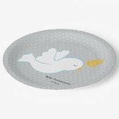 Christening dow * Hintergrundfarbe auswählen Pappteller (Schrägansicht)