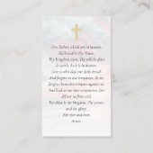 Christening Foto Keepake Bakerkarte Telefonnummerkarte (Rückseite)