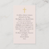 Christening Foto Keepake Bakerkarte Telefonnummerkarte (Rückseite)