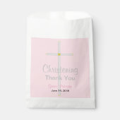Christening Girl Pink Danke, dass du Bags bevorzug Geschenktütchen (Vorderseite)