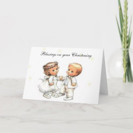 CHRISTENING GREETING CARD KARTE