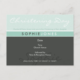 CHRISTENING INVITE :: einfach erwachsen 5 Einladungspostkarte