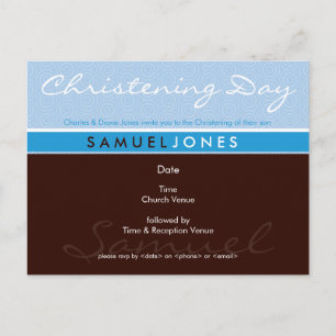 CHRISTENING INVITE :: einfach Groovy 2 Einladungspostkarte
