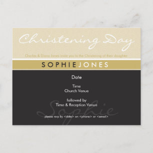 CHRISTENING INVITE :: einfach groovy 3 Einladungspostkarte