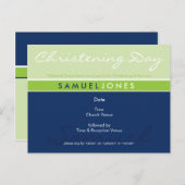 CHRISTENING INVITE :: einfach Groovy 4 Einladungspostkarte (Vorne/Hinten)