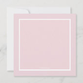 Christening Kalligrafie Pink Foto Einladung (Rückseite)