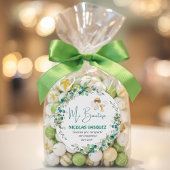 Christening Lieblings Niedliche Boy Angel & Green Runder Aufkleber