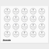 Christening Polka Round Vielen Dank Party Sticker (Blatt)