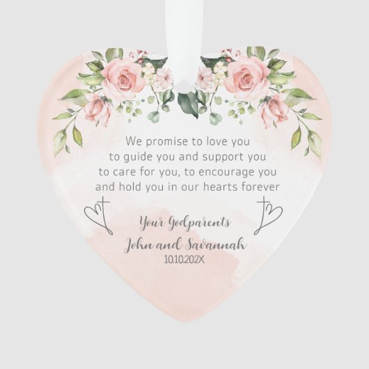 Christening Taufe Baby Girl Ornament (Vorderseite)