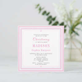 Christening Taufe Benennung von rosa einfachen mod Ankündigung