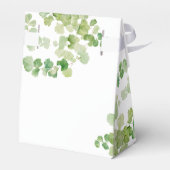 Christening Taufe Boy Girl Watercolor Grüne Geschenkschachtel (Rückseite)