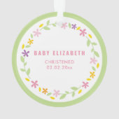 Christening Taufe Gender Neutral Kids Foto Ornament (Rückseite)