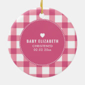 Christening Taufe Niedlich Baby Girl Kinder Foto P Keramik Ornament (Hinten)
