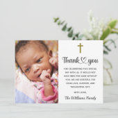 Christening Taufkommunion Christlich Religiöse Dankeskarte (Stehend Vorderseite)