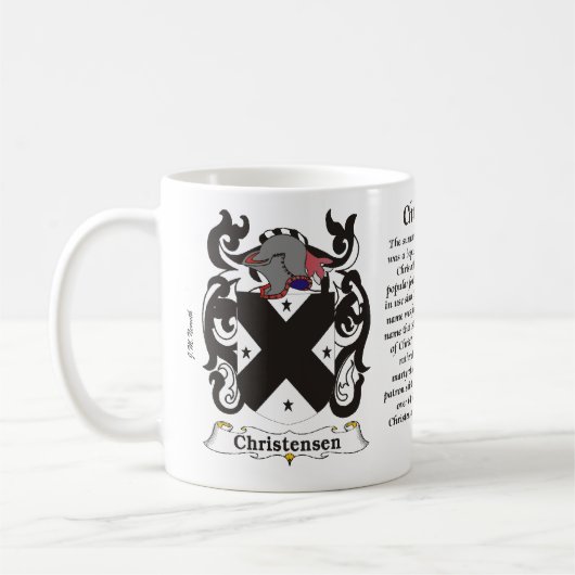 Christensen Familien-Wappen Tasse (Links)
