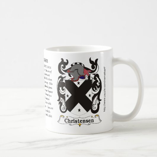 Christensen Familien-Wappen Tasse (Rechts)