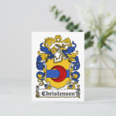 Christensen Familienwappen Postkarte (Stehend Vorderseite)