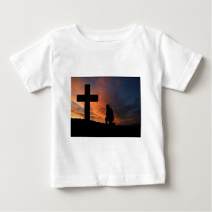 Christentum Glaube Kreuz Jesus Frieden Liebe Schic Baby T-shirt