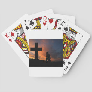 Christentum Glaube Kreuz Jesus Frieden Liebe Schic Spielkarten