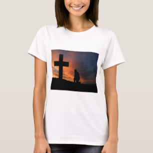 Christentum Glaube Kreuz Jesus Frieden Liebe Schic T-Shirt