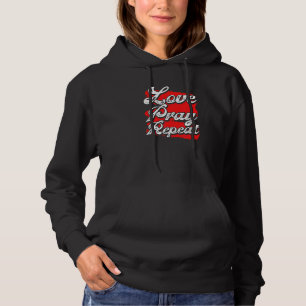 Christentum Liebe Beten Wiederholen Christlich Hoodie