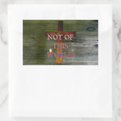 Christentum "Not of This World" Rechteckiger Aufkleber (Tasche)