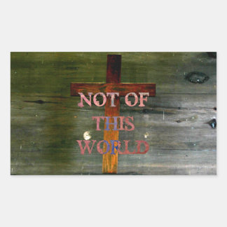 Christentum "Not of This World" Rechteckiger Aufkleber