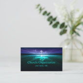 Christentum - Religiöse Cross Horizon Card Visitenkarte (Stehend Vorderseite)
