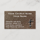 Christentum Religiöse Klasse Gold Schwarze Kirche Visitenkarte (Vorderseite)