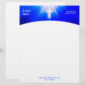 Christentum | Religiöses Kreuz Briefbogen (Vorne/Hinten)