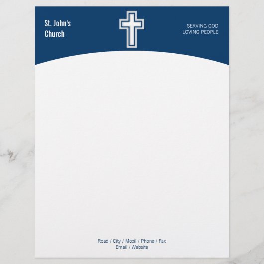 Christentum | Religiöses Kreuz Briefbogen (Vorderseite)