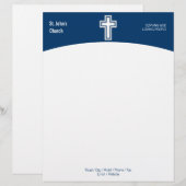 Christentum | Religiöses Kreuz Briefbogen (Vorne/Hinten)