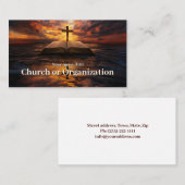 Christentum-religiöses Kreuz und Bibel in Sonnenun Visitenkarte (Vorne/Hinten)
