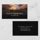 Christentum - Religiöses Kreuz und Bibelhorizont Visitenkarte (Vorne/Hinten)