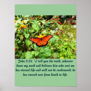 Christentum-Schrift Johannes 5:24 Poster