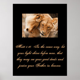 Christentum-Schrift Matt 5:16 Poster
