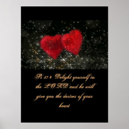 Christentum-Schrift Ps 37:4 Poster