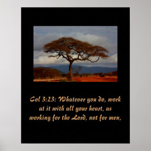 Christentum-Schrift Spalte 3:23 Poster