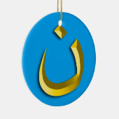 "CHRISTENTUMS-SOLIDARITÄT - NAZARÄER-SYMBOL " KERAMIK ORNAMENT (Rechts)