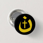 CHRISTENTUMS-SOLIDARITÄT - NAZARÄER-SYMBOL U. BUTTON (Vorne & Hinten)