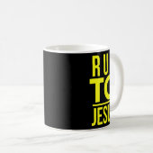 Christerest Run To Jesus Christian Evangelism Salv Kaffeetasse (VorderseiteRechts)