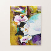 "Christeve die Katze mit Kolibri-" Druck Puzzle (Vertikal)