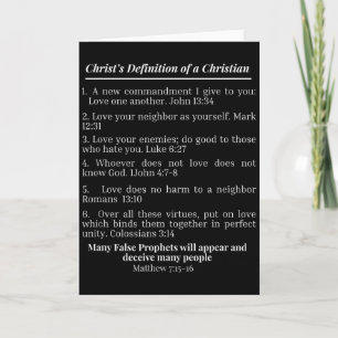Christi Definition eines christlichen Bibelverses  Karte