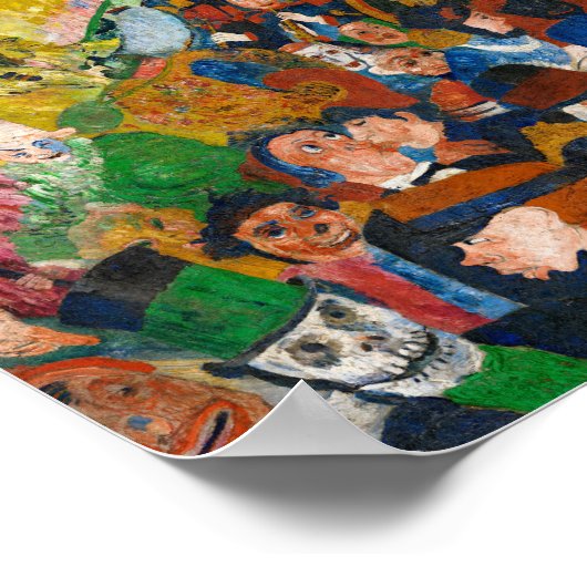 Christi Eintritt in Brüssel 1889 von J. Ensor Poster (Ecke)