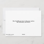 Christi Geburt Schrift Nordlichtwald Feiertagskarte (Rückseite)