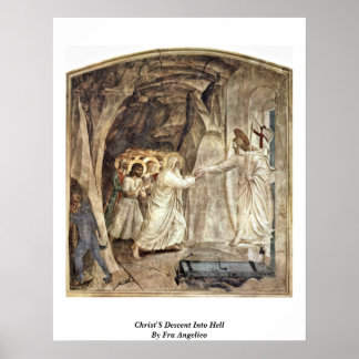 Christi geht von Fra Angelico in die Hölle Poster