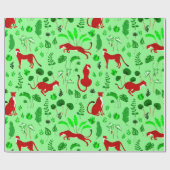 Christi-Leopard-Cheetah Monstero Pflanze Geschenkpapier (Flach)