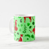 Christi-Leopard-Cheetah Monstero Pflanze Kaffeetasse (Vorderseite Links)