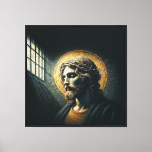 Christi Meditation (Licht und Schatten) Leinwanddruck