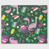 Christi-Shrimp-Dinosaurier-Quallen-Santa Geschenkpapier (Flach)